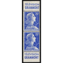 n°1011Bc, Type II, bandes publicitaires "Grammont / Grammont", neuf ** - TB