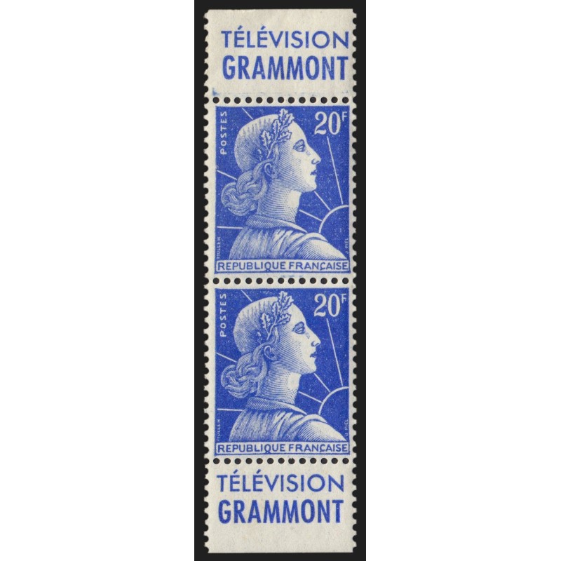 n°1011Bc, Type II, bandes publicitaires "Grammont / Grammont", neuf ** - TB