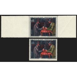 n°1321b, variété "Chiffres blancs", Paul Cézanne, neuf ** sans charnière - SUP