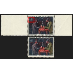 n°1321b, variété "Chiffres blancs", Paul Cézanne, neuf ** sans charnière - SUP