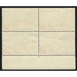 n°1355, variété "Plage bleue" x2 dans un bloc de quatre, neuf ** sans charnière