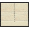 n°1355, variété "Plage bleue" x2 dans un bloc de quatre, neuf ** sans charnière