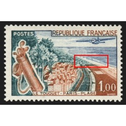 n°1355, variété "Plage blanche", Le Touquet, neuf ** sans charnière - SUPERBE