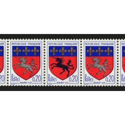 n°1510, variété "Licorne noire" tenant à normal, neufs ** - SUPERBE