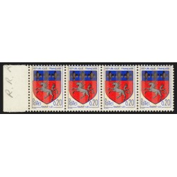 n°1510, variété "Fleurs de lys noires et or" avec 3 bandes de phosphore, **