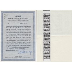 n°1585b, variété "Môle central blanc" dans une bande de 10, neufs ** CERTIFICAT