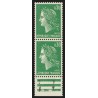 n°1611, paire avec 3 variétés d'impression, Marianne de Cheffer, neuf ** - TB