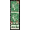 n°1611, paire avec 3 variétés d'impression, Marianne de Cheffer, neuf ** - TB