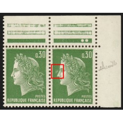 n°1611, variété "Chenille" tenant à normal, Marianne Cheffer, neuf ** - SUPERBE