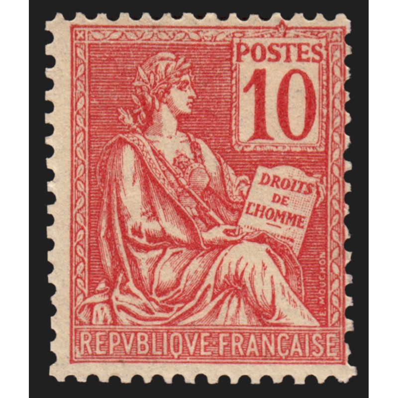 n°116, Mouchon, 10c rouge, Type II, neuf ** sans charnière - TB n°116, Mouchon, 10c rouge, Type II, neuf ** sans charnière - TB