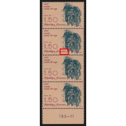 n°2371b, variété "i de française sans point" tenant à normal, neuf ** - SUPERBE