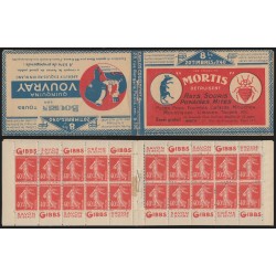 Carnet n°194-C3, Gibbs, Semeuse 40c vermillon, neuf ** sans charnière - B/TB