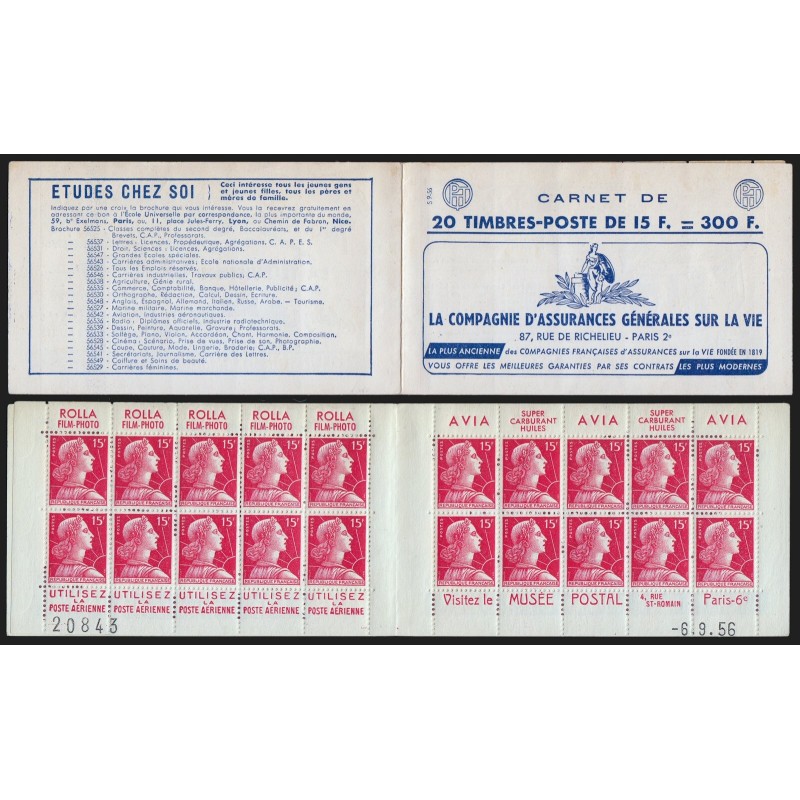 Carnet n°1011-C 24, Rolla - Avia - Poste, neuf ** sans charnière - TB