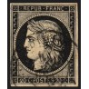 n°3, Cérès 20c noir sur jaune, oblitéré le 4 Janvier 1849 - TB
