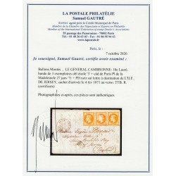 Ballon monté "Le Général Cambronne" pour l'île de Jersey - TB - Certificats