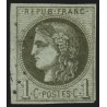 n°39A, Cérès Bordeaux, 1c olive, Report 1, oblitéré - BEAU D'ASPECT