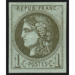 n°39A, Cérès Bordeaux, 1c olive, Report 1, neuf * avec charnière - TB