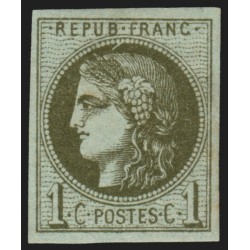 n°39B, Cérès Bordeaux, 1c olive, Report 2, neuf * avec charnière, signé A.ROIG