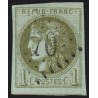 n°39B, Cérès Bordeaux, 1c olive, Report 2, oblitéré losange Gros Chiffres - TB