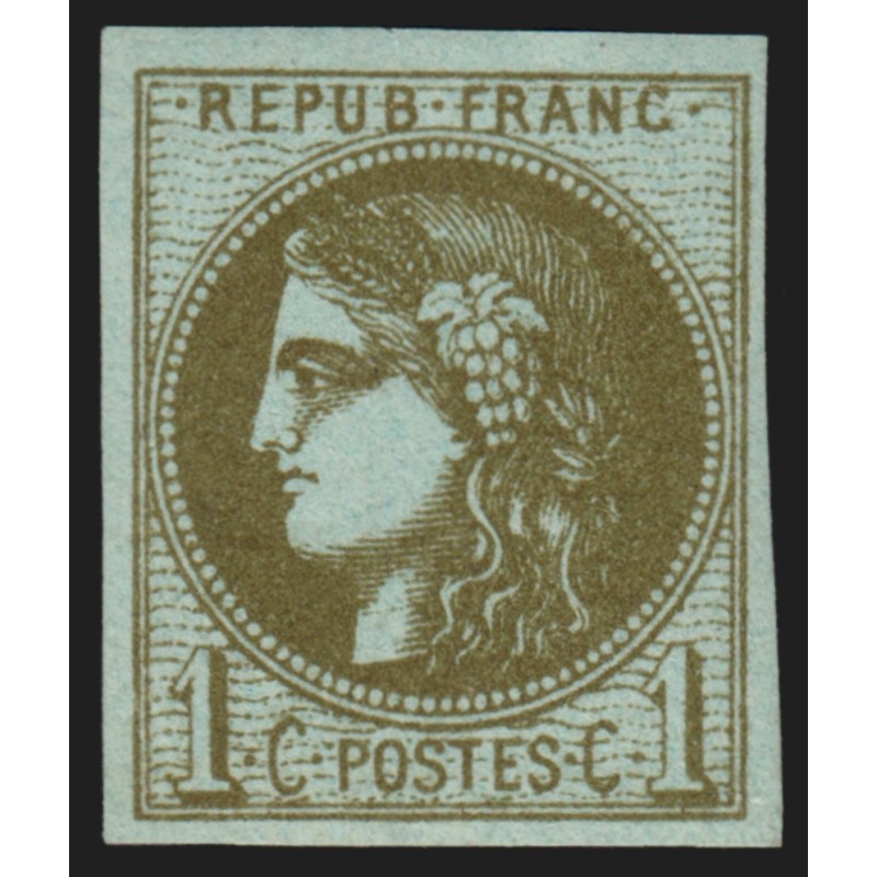 n°39Cb, Cérès Bordeaux, 1c olive-foncé, Report 3, neuf ** , signé A.BRUN - TB