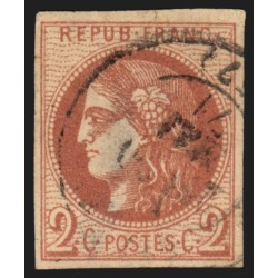 n°40B, Cérès Bordeaux, 2c brun-rouge, Report 2, oblitéré càd - B/TB