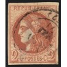 n°40B, Cérès Bordeaux, 2c brun-rouge, Report 2, oblitéré càd - B/TB