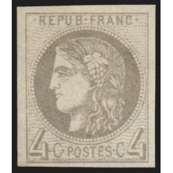 n°41B, Cérès Bordeaux, 4c gris, Report 2, neuf (*) sans gomme - TB