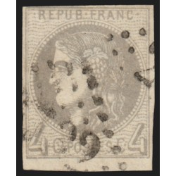 n°41B, Cérès Bordeaux, 4c gris, oblitéré losange Gros Chiffres - TB D'ASPECT