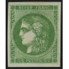 n°42Ba, Cérès Bordeaux, 5c vert-jaune-foncé, jolie nuance, neuf * - TB