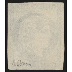 n°44A, Cérès Bordeaux, 20c bleu, Type I, Report 1, signé A.BRUN - TB
