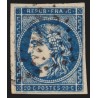 n°45Aa, Cérès Bordeaux, 20c bleu-foncé, Type II, Report 1 - TB D'ASPECT