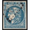n°46A, Cérès Bordeaux, 20c bleu, Type III, Report 1, oblitéré - TB