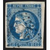 n°46Ba, Cérès Bordeaux, Type III, Report 2, 20c bleu-foncé, oblitéré - TB