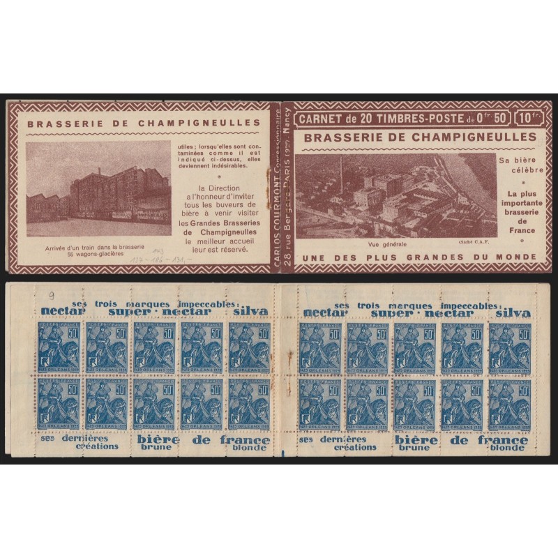 Carnet n°257-C 2, Champigneulles, série Nancy, neuf ** sans charnière - B/TB
