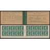 Carnet n°137-C 9, 5c vert, carnet de 40 timbres, neuf ** sans charnière - TB
