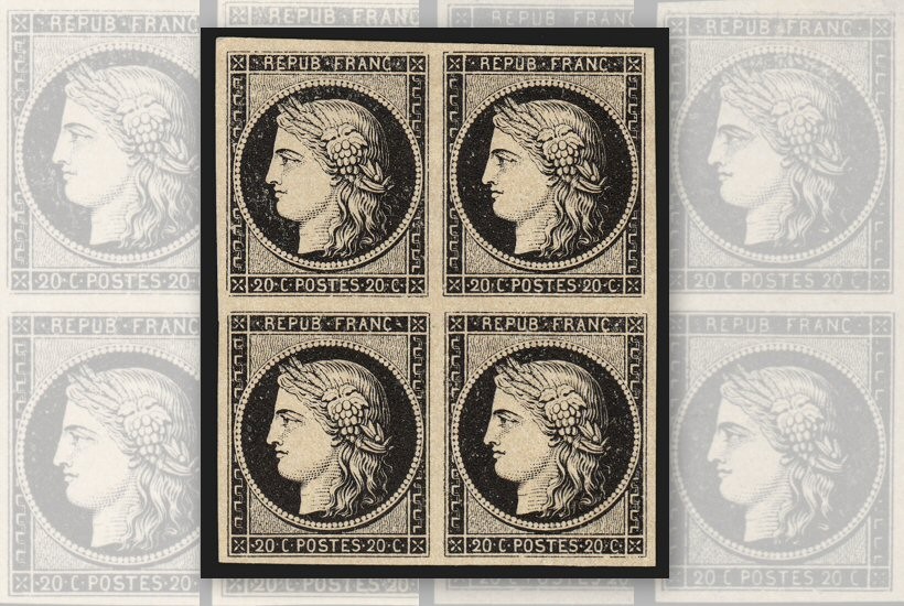 Essais du Cérès 20c noir de 1849 Essais du Cérès 20c noir de 1849