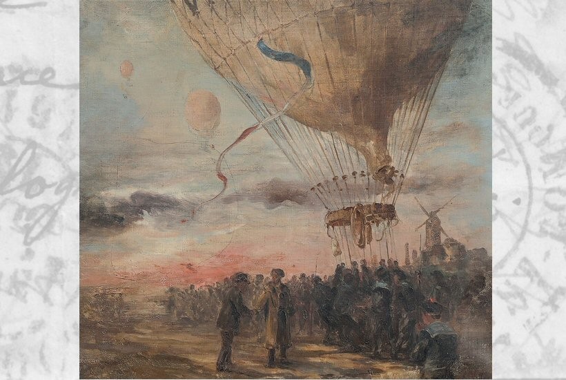 Léon Gambetta quitte Paris en ballon dirigeable en 1870
