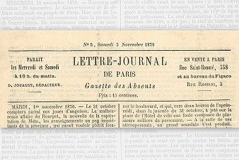 Journaux-lettres du siège de Paris : quand la presse prenait son envol Journaux-lettres du siège de Paris : quand la presse prenait son envol