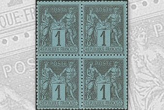 Un rare bloc de quatre du "bleu de Prusse" vendu 60.000 euros